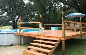 If you can't get pallets you could still make the deck with purchased lumber. 16 Gorgeous Pool Deck Designs And Ideas To Inspire Your Backyard Oasis Pool Deck Plans Backyard Pool Landscaping Above Ground Pool Decks Ideas