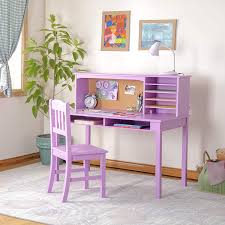 Desk and chair set is a piece of original design furniture realized in the 1970s by willy rizzo for elam. Amazon Com Guidecraft Children S Media Desk And Chair Set Lavender Student S Study Computer Workstation With Hutch And Shelves Wooden Kids Bedroom Furniture Home Kitchen
