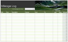 The Easy To Use Mileage Log Template Tracks The Mileage You