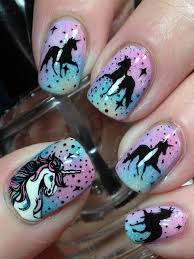Diseños de uñas para niñas de unicornio paso a paso. Unas Decoradas De Unicornio Para Ninas Unas Bonitas