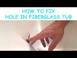 how to fix large hole in fibergl tub