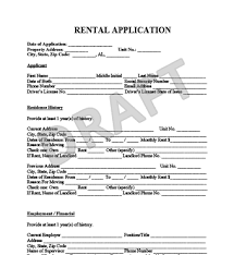 Rental Application Form Create A Free Lease Application Form
