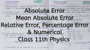 absolute error mean absolute relative
