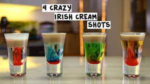 four crazy irish cream shots you