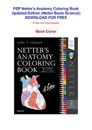 Download file pdf netters anatomy coloring. Pdf Download Netter S Anatomy Coloring Book Updated Edition Netter