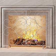 Single Panel Fireplace Screen Cover