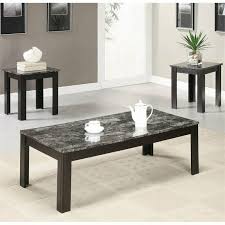 Faux Marble Top Coffee Table Set