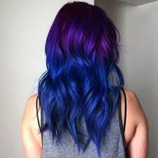 The two colors blend smoothly together, and what we love most is the pony tail. Blue Is The Coolest Color 50 Blue Ombre Hair Ideas Hair Motive Hair Motive