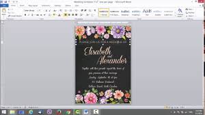 Wedding Invitation Template For Ms Word Youtube