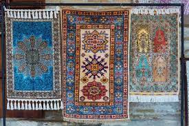 carpet bukhara uzbekistan stock