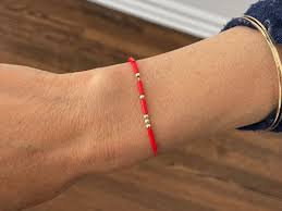 custom bead morse code bracelet in