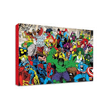 Marvel Superheroes Framed Canvas Art