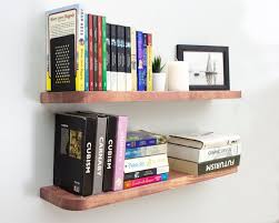 Modern Curved Wood Floating Shelves