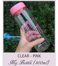 500ml my bottle water bottle clear