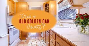 golden oak cabinets