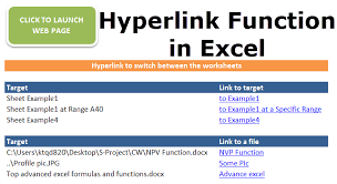 hyperlink function excel formula