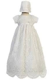 Swea Pea Lilli Bonnie Girls Christening Baptism Embroidered Tulle Long Gown With Sequins Dress