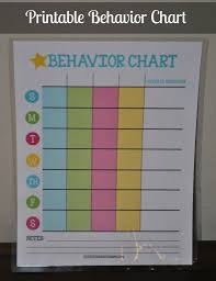 Printable Behavior Chart Kiddo Charts For Kids