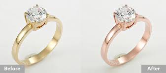 change jewelry color to rose gold