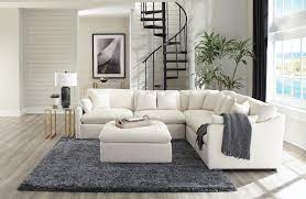 off white upholstered modular sectional