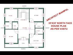 35x35 North Face House Plan 2bhk With