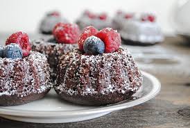 The bundt cake is easy to make; Mini Chocolate Bundt Cakes The Kitchen Harvest