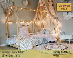 Kids House Bed Frame Plan Us Twin Size