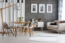 living rooms with round rugs