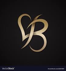 letter b love royalty free vector image