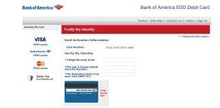 bank of america edd card activation