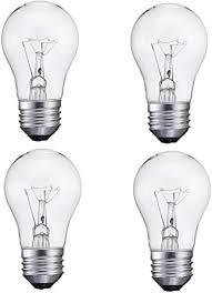 4 Pack 60a15 Cl 60 Watts A15 Incandescent Oven Bulb High Temperature Resistant Appliance Light Bulb Clear Finish Standard Household Medium E26 Base Amazon Com
