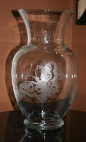 Glass Etch Erfly Vase Using Cricut