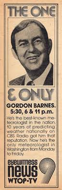 1976 WTOP WASHINGTON D.C. TV AD~GORDON BARNES WEATHER METROROLOGIST~News