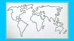 world map easy drawing