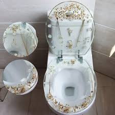 Decorative Elongated Toilet Seat In