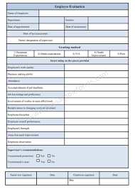 Employee Evaluation Template Projects To Try Evaluation Employee