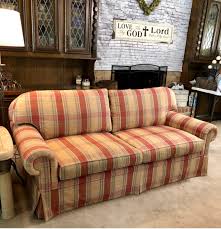 french country plaid moire couch