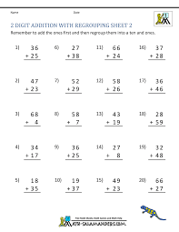 Subtract the number by multiple of 10 step 2: 2 Digit Addition Worksheets