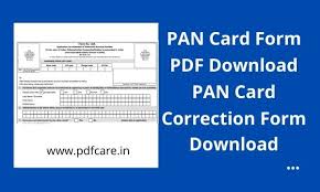 pan card form pdf pan card