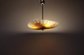 Mid Century Glass Ceiling Lamp By