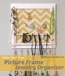 diy picture frame jewelry organizer