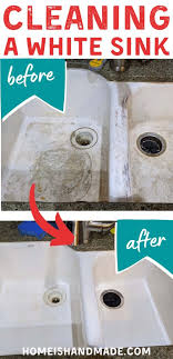 how to clean your white enamel sink