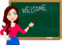 Student Education Welcome Blackboard With Teacher Clipart - Clip ...