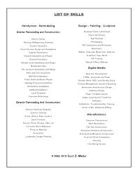 Personal Skills List Resume It Professional Physic Co