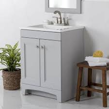 Single Sink Bath Vanity In Pearl Gray