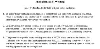 solved fundamentals of welding due