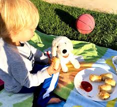 picnicking with teddy bears little