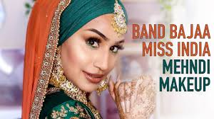 miss india mehndi makeup hijab