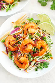 asian shrimp salad with ginger sesame