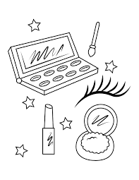 printable makeup coloring page